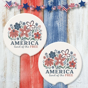 Cute Car Décor Set of 2 Car Coasters Car Interior Accessories Cup Holder Floral Car Coaster New Car Gift Vehicle Accessories Gift for Her