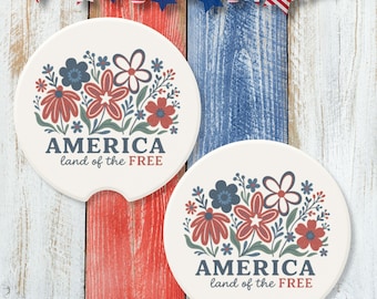 Cute Car Décor Set of 2 Car Coasters Car Interior Accessories Cup Holder Floral Car Coaster New Car Gift Vehicle Accessories Gift for Her
