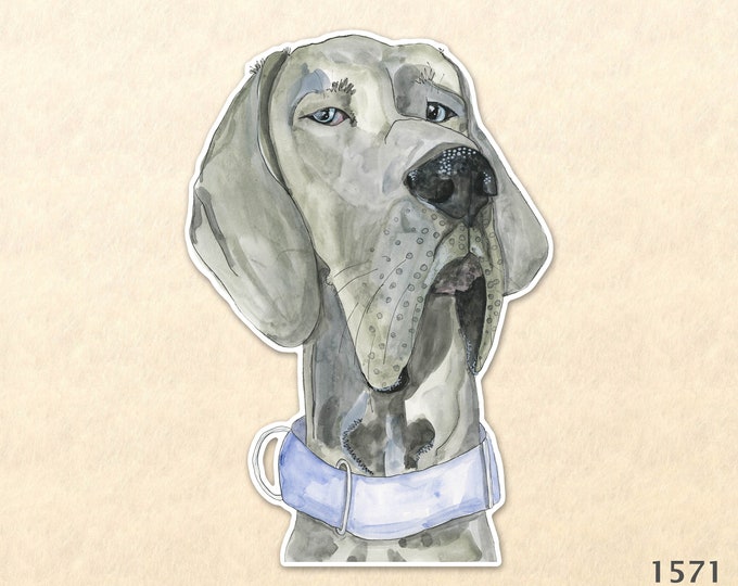 Great Dane Dog Sticker Water Bottle Sticker Scrapbook Sticker Laptop Decal Watercolor Art Sticker