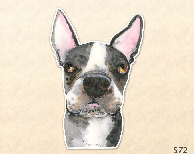 Dog Stickers, Boston Terrier Stickers, Cute Animal Stickers, Laptop Stickers, Water Bottle Stickers, Scrapbooking Stickers