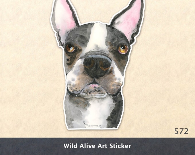 Dog Stickers, Boston Terrier Stickers, Cute Animal Stickers, Laptop Stickers, Water Bottle Stickers, Scrapbooking Stickers