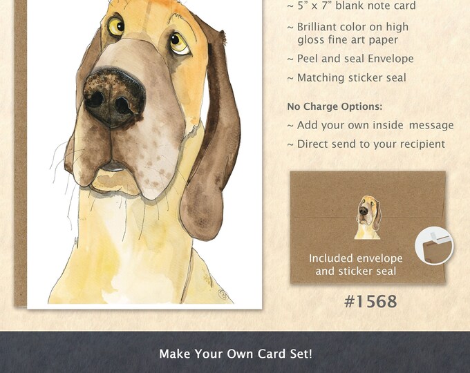 Great Dane Note Card Dog Card Cute Animal Card Customizable Blank Note Card Art Card Greeting Card