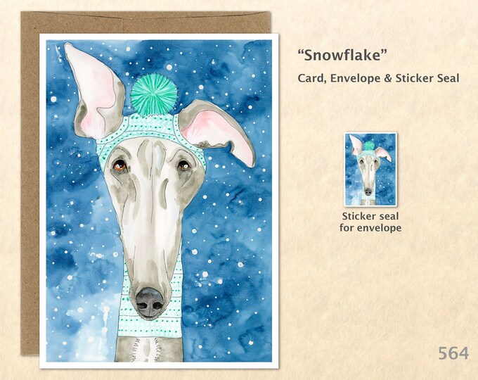 Whippet Dog Note Card, Dog Cards, Cute Animals, Fun Dogs, Blank Note Card, Art Cards, Greeting Cards