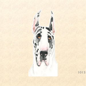 Duitse Dog Sticker Hond Sticker Aquarel Art Waterfles Sticker Scrapbook Sticker Macbook Pro iPhone Decal