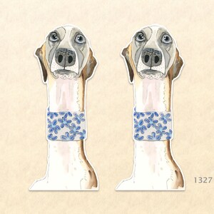 Whippet Sticker Set de deux autocollants Greyhound Dog Sticker Animal Sticker Water Bottle Sticker Scrapbook Sticker Macbook Decal Aquarelle Art