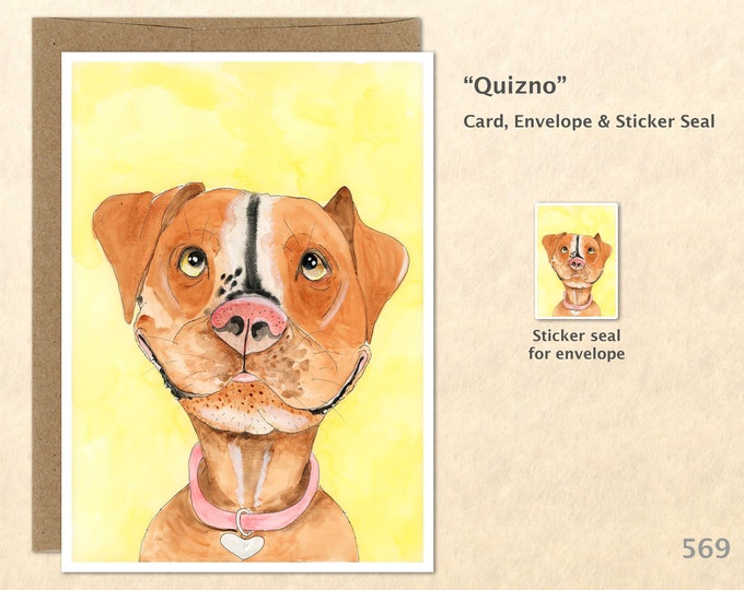 Goofy Dog Note Card, Dog Cards, Silly Dog Cards, Blank Note Card, Art Cards, Greeting Cards
