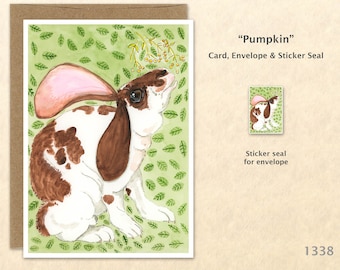 Rabbit Card Bunny Card Farm Card Blank Note Card, Wildlife Card Cute Cards Art Cards, Greeting Cards