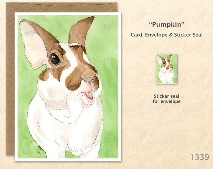 Cute Bunny Note Card Rabbit Card Bunny Card Farm Card Blank Note Card, Wildlife Card Cute Cards Art Cards, Greeting Cards