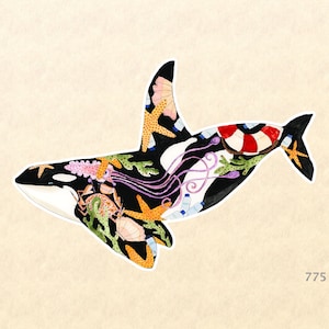 Wal Aufkleber Orca Sticker Eco Sticker Delfin Sticker Killerwal Sticker Meer Leben Sticker Laptop Sticker Scrapbooking Sticker