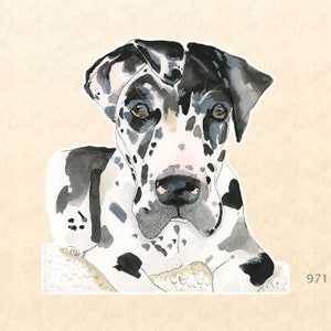 Duitse Dog Puppy Sticker Cute Dog Sticker Aquarel Art Waterfles Sticker Scrapbook Sticker iPhone Android Macbook Decal