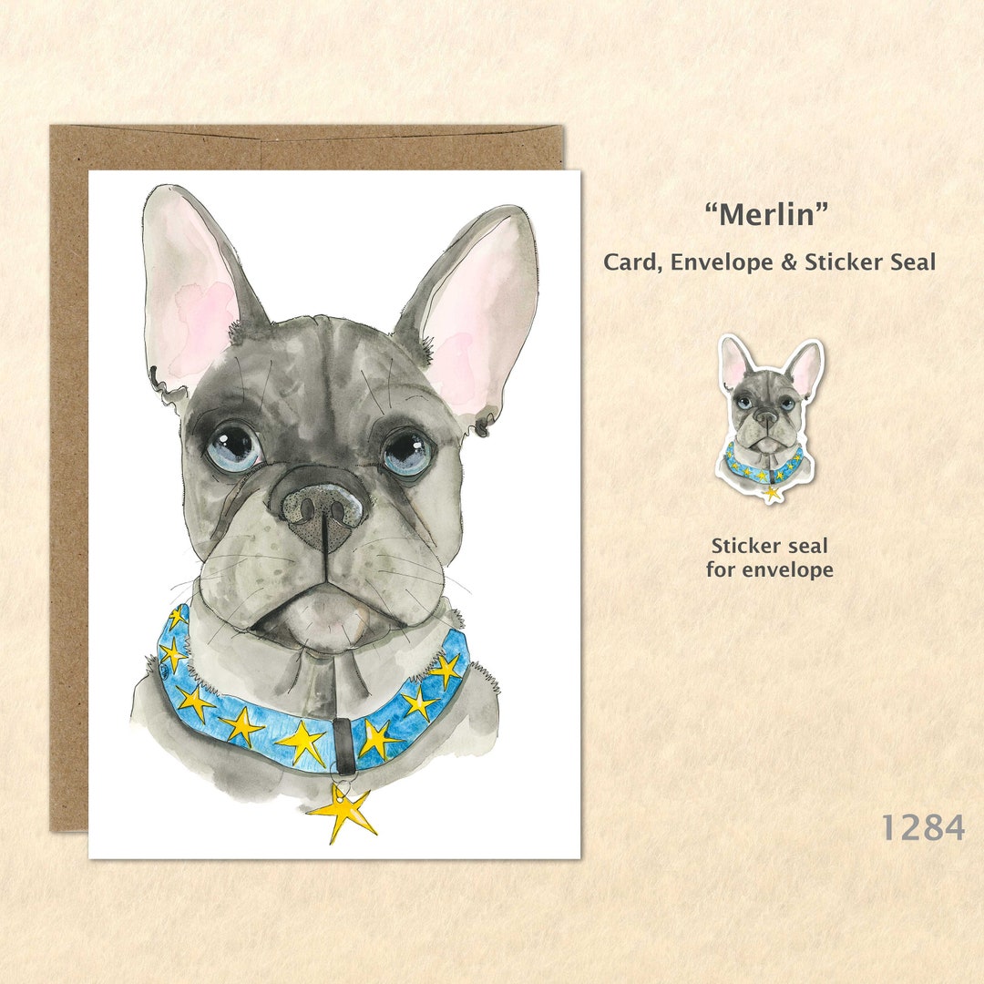 French Bulldog Note Card Dog Card Customizable Blank Note Card