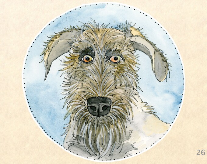 Irish Wolfhound Dog Sticker Fun Animal Sticker Cute Animal Sticker Water Bottle Sticker Scrapbook Stickers