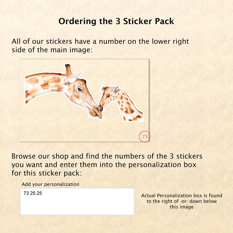 3 Sticker Pack Choose Any 3 Stickers, Fun Stickers, Cute Stickers, Wildlife Stickers, Watercolor Art Stickers You Pick image 2