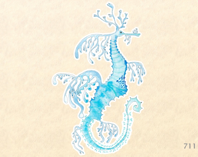 Sea Horse Sticker Sea Life Sticker Beach Sticker Nautical Sticker Laptop Sticker Water Bottle Sticker Decorative Sticker Watercolor Art