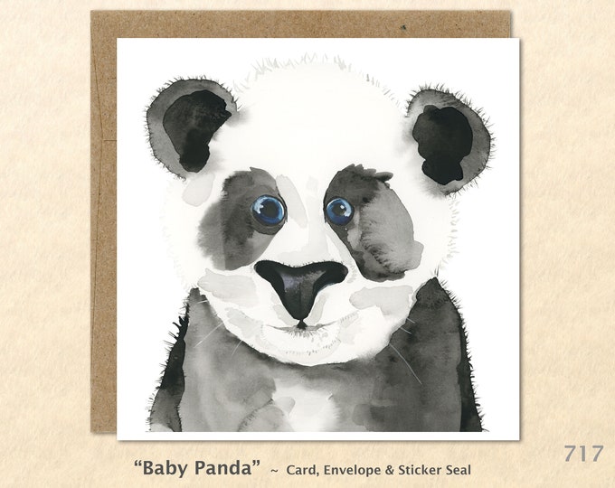 Baby Panda Note Card Baby Animal Card Panda Card Cute Animal Card Baby Gift Cute Baby Animals Blank Note Card Art Card Greeting Card