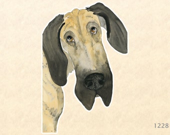 Great Dane Sticker Dog Sticker German Mastiff Water Bottle Sticker Scrapbook Sticker Macbook Decal