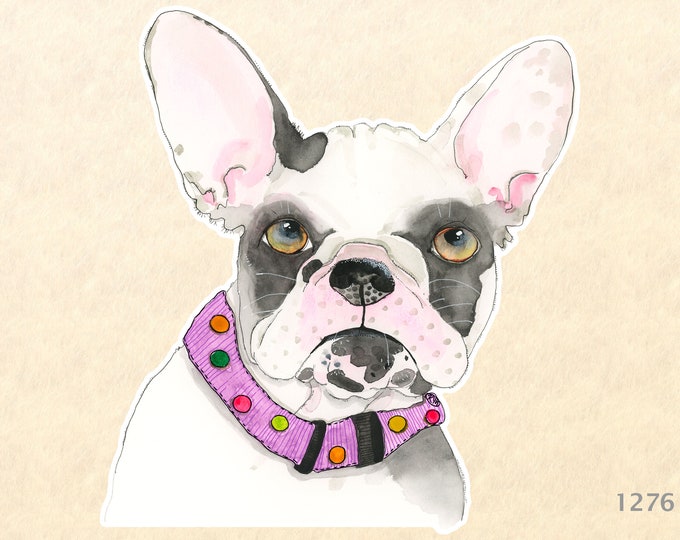 Boston Terrier Sticker Cute Dog Sticker Bull Terrier Sticker Laptop Sticker Water Bottle Sticker Shiny Scrapbook Sticker Computer Decal