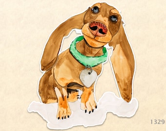 Teckel Sticker Doxen Sticker Weiner Hond Sticker Cute Dog Sticker Laptop Sticker Waterfles Sticker Scrapbooking Sticker