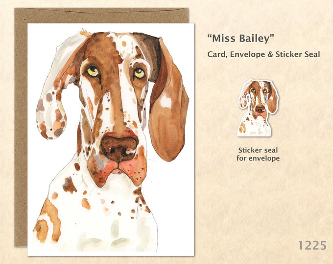 Great Dane Note Card Dog Card Customizable Blank Card Watercolor Art Card Blank Note Card