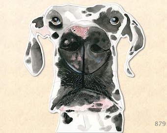 Dog Sticker Great Dane Sticker Cute Animal Sticker Fun Animal Sticker  Water Bottle Sticker Scrapbook Sticker Macbook Decal Watercolor Art