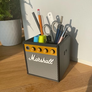 Personalisierter Stifteköcher, Ikonischer Amp aus den 1960ern, Musikalischer praktischer Schreibtisch-Organizer mit flexiblen Fächern