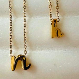 Cursive Initial Necklace, Grandmother, Gigi, Grammy, Nanny, Mimi Necklace, Personalized Monogram, Alphabet Necklace, Grandkids Mama Necklace