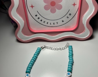 3 Pc. Heishi Clay Beaded Beach Girl Bracelet Set W/seashell Charm - Etsy