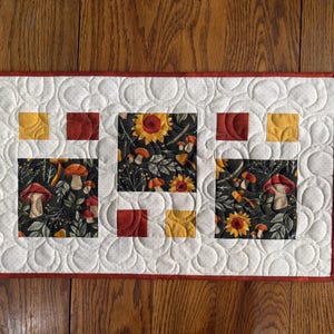 Handmade Quilted Fall Table Topper Rectangle