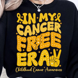 Cancer Free Era Retro Svg Png: Childhood Cancer Awareness Ribbon (PDF Downloadable File)