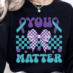 Retro You Matter Coquette Bow Svg, Suicide Prevention Awareness Svg Png, Suicide Prevention Month Svg Cricut Sublimation
