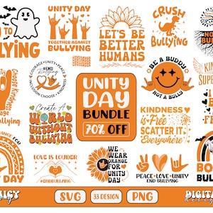 Unity Day SVG PNG Bundle: Anti Bullying Designs (digital Download) - Etsy