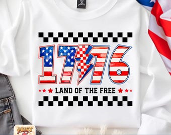 1776 Patriotic PNG: Retro USA, 4th of July Sublimation Design (Digital Download)