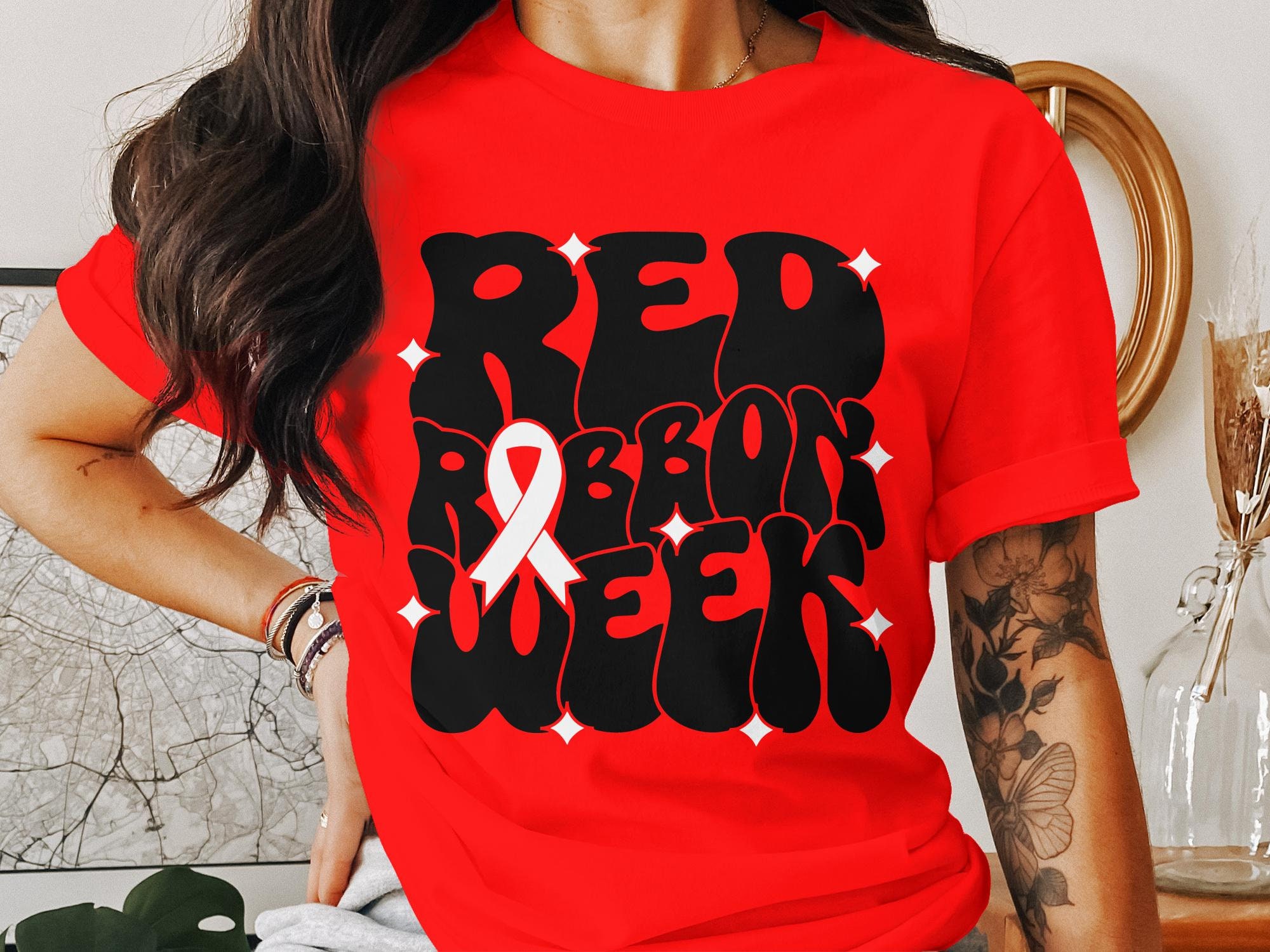 Red Ribbon Week SVG, Drug Free Awareness Design (digital Download) - Etsy