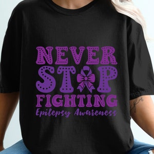 Epilepsy Awareness Svg Png: Retro Purple Ribbon Design (Digital Download)