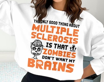 Zombies divertidos en SVG, concienciación sobre la esclerosis múltiple en SVG y PNG, cinta naranja en SVG, archivo de corte de Cricut para sublimación con soporte para EM