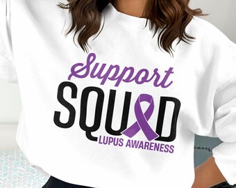 Lupus Awareness Svg Png, Support Squad Svg, Lupus Support Ribbon Svg Cricut File, Lupus Png Sublimation Design