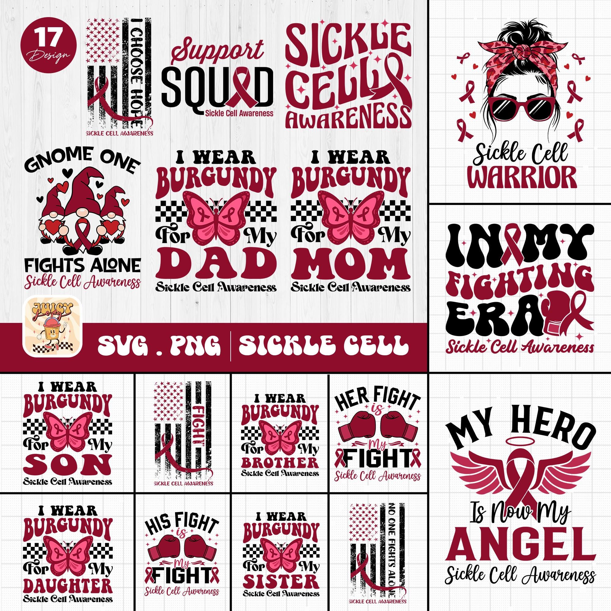 Sickle Cell Awareness Ribbon Svg - Etsy, image size:2000x2000