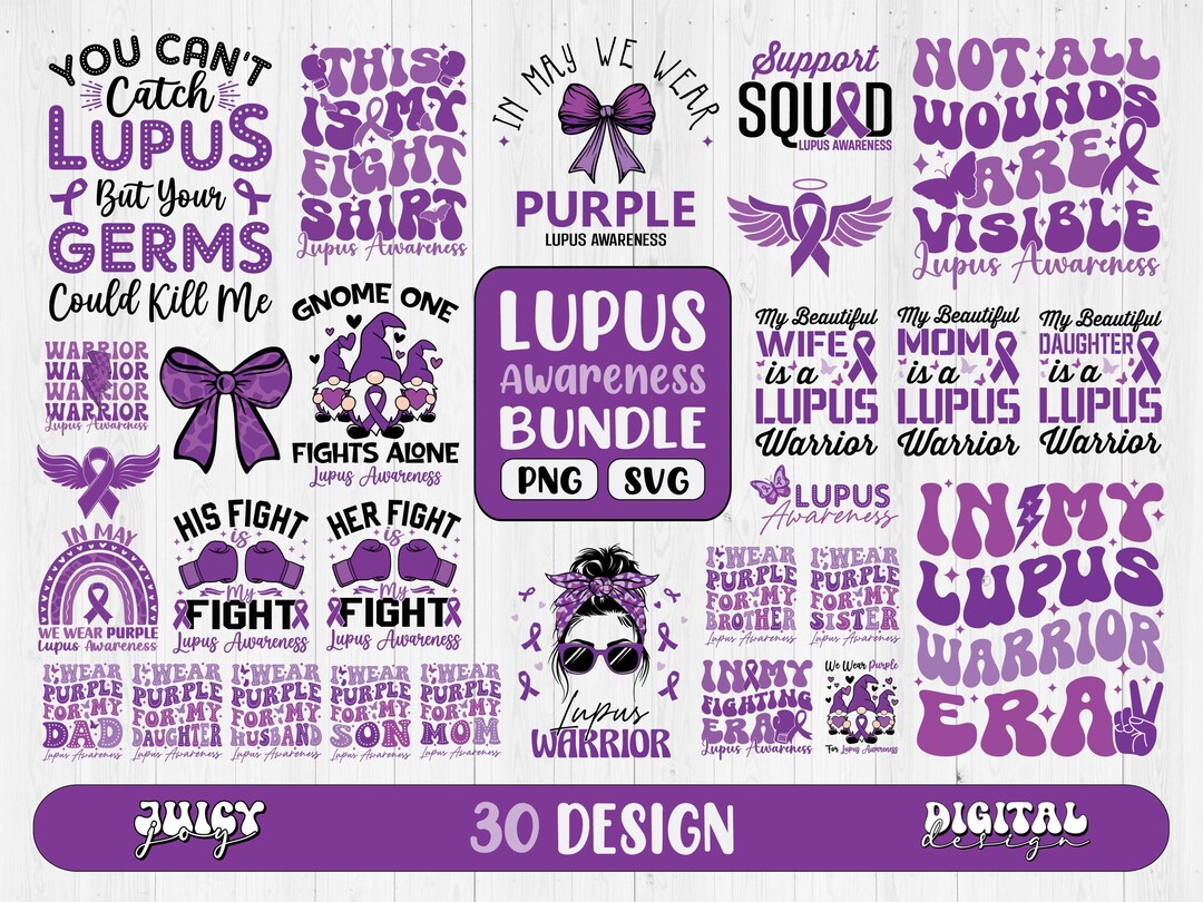 Lupus Awareness SVG PNG Bundle: Sublimation Designs (digital Download ...