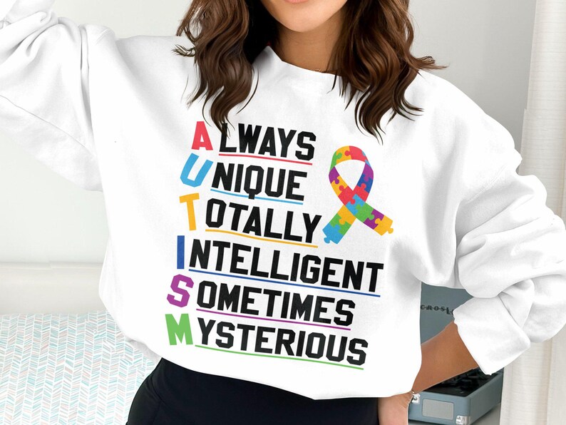 Not Very Smart Ribbon Autism Awareness Svg Png, Always Unique Totally Intelligent Sometimes ...