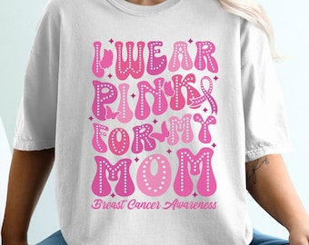 SVG de concientización sobre el cáncer de mama: Me visto de rosa por mi mamá (descarga digital)