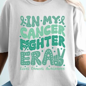 In mijn Cancer Fighter tijdperk Svg, Liver Cancer Awareness Svg Png, smaragdgroen lint Svg Cricut sublimatie ontwerp