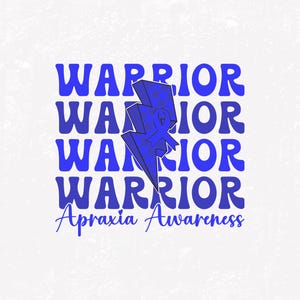 Apraxia Warrior Svg, Apraxia Awareness Svg Png, Blue Ribbon Svg ...