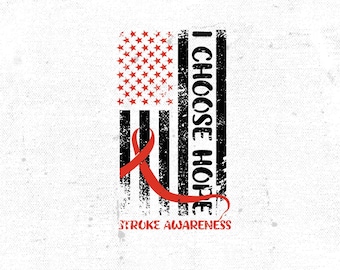 Stroke Awareness Svg Png, Stroke Warrior Sunflower Svg, Red Ribbon Svg ...