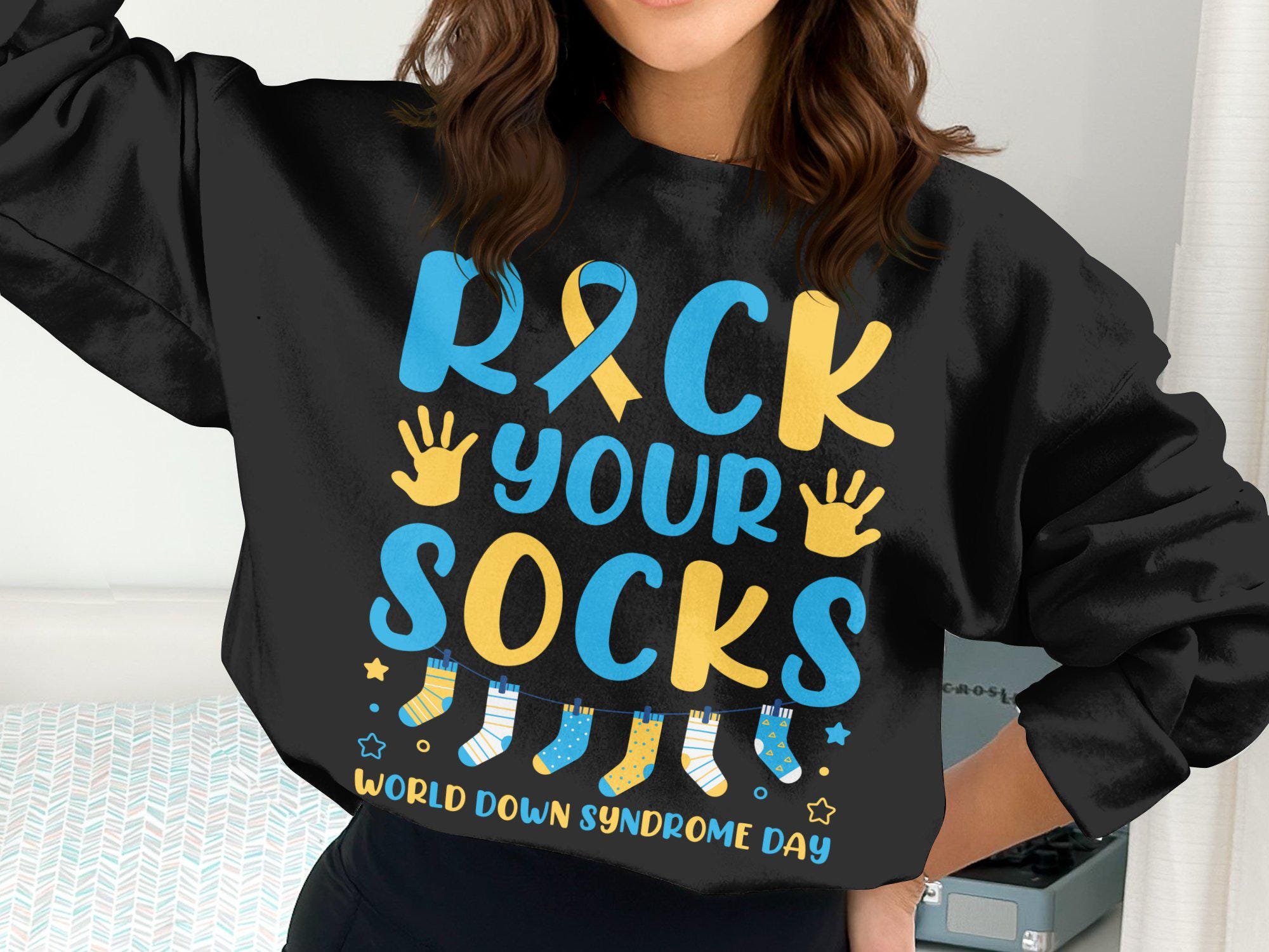 Down Syndrome Day Png Svg, Rock Your Socks World Down Syndrome Day Svg ...