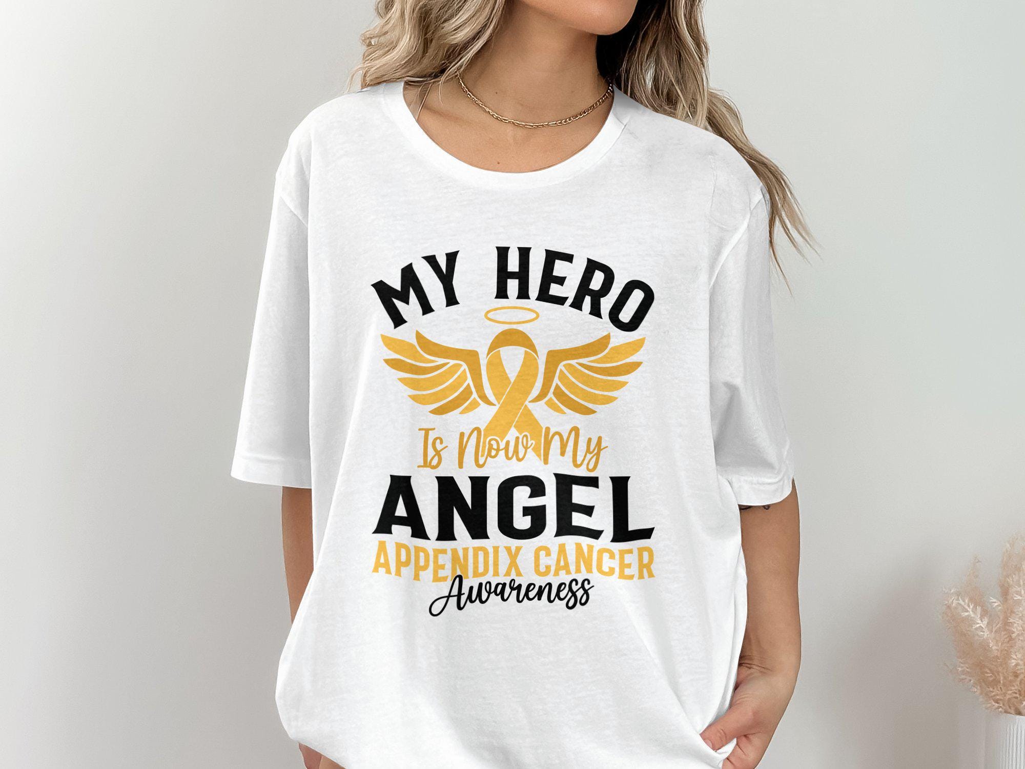 Appendix Cancer Awareness SVG PNG Bundle: Amber Ribbon Support - Etsy