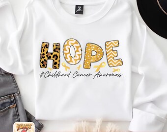 Childhood Cancer Awareness Ribbon PNG: Hope Design (Digital Download, PDF File Included)