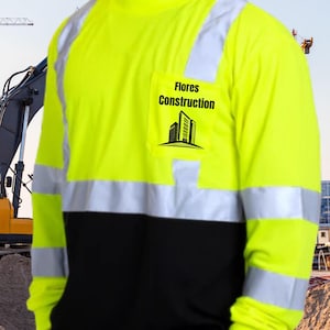 Reflective high visibility work t shirts