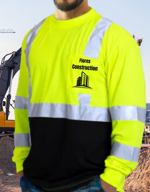 Reflective high visibility work t shirts