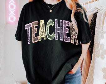 Teacher Chalk PNG, Trendy Teaching Design, Teacher Appreciation Gift Png, Back to School Teacher Life Design, Cute Teacher Aesthetic Png