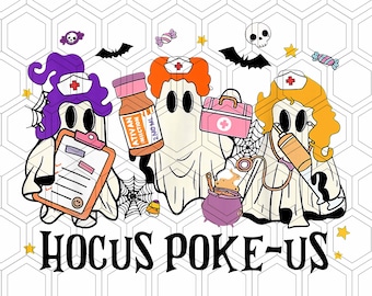 Nurse Halloween Png, Hocus Poke-us Witch Nurse Halloween Png, Hocu Pocu Nurse Png, Halloween Png,Nurse Png,Spooky Nurse Png,ER/ICU Nurse Png